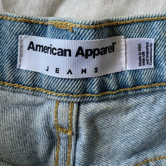 American Apparel High-Rise Jean Shorts - Picture 3 of 3